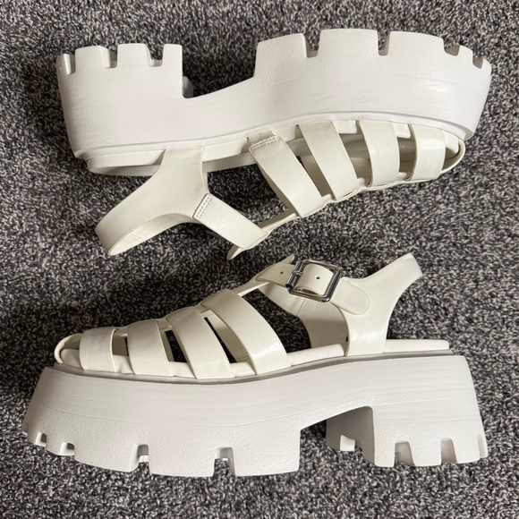 Steve Madden Monti Platform Fisherman Sandal white size 7.5 - Picture 2 of 8